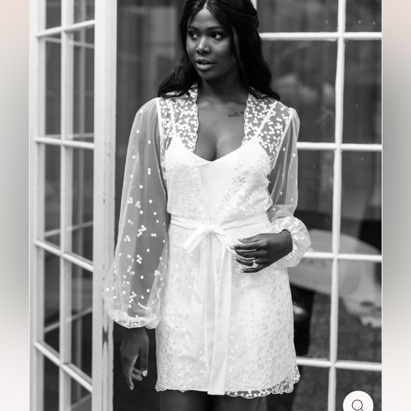 CAMILE SPOT LACE ROBE - Le Rose - SPLIP NOT INCLUDED - Picture 2 of 6